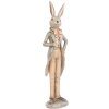 Clayre & Eef 6PR5239 Conejo Decorativo Beige Gris 7x5x24 cm Estilo Campestre