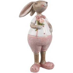 Clayre & Eef 6PR5246 Conejo Decorativo Beige Rosa...