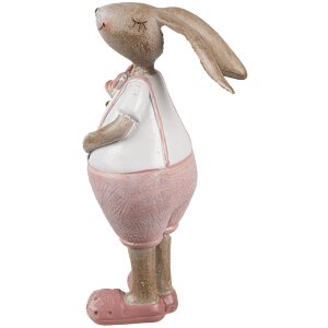 Clayre & Eef 6PR5246 Conejo Decorativo Beige Rosa 4x5x11 cm