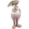 Clayre & Eef 6PR5246 Conejo Decorativo Beige Rosa 4x5x11 cm