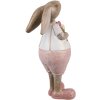 Clayre & Eef 6PR5246 Conejo Decorativo Beige Rosa 4x5x11 cm