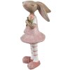 Clayre & Eef 6PR5247 Conejo Decorativo Beige Rosa 5x5x11 cm Estilo Campestre