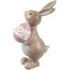 Clayre & Eef 6PR5253 Conejo Decorativo Beige Rosa 6x9x15 cm Estilo Campestre