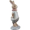 Clayre & Eef 6PR5257 Conejo Decorativo Beige Azul 8x6x19 cm