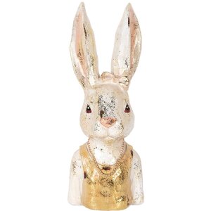 Clayre & Eef 6PR5489 Busto Decorativo Conejo Oro...