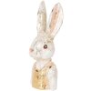 Clayre & Eef 6PR5489 Busto Decorativo Conejo Oro Blanco 12x12x29 cm