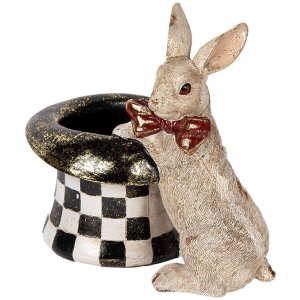 Clayre & Eef 6PR5492 Conejo Decorativo con Sombrero...