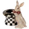 Clayre & Eef 6PR5492 Conejo Decorativo con Sombrero Beige Negro 25x16x23 cm