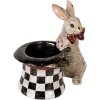 Clayre & Eef 6PR5492 Conejo Decorativo con Sombrero Beige Negro 25x16x23 cm