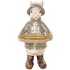Clayre & Eef 6PR5496 Decoración Conejo con Cuenco Beige 15x19x29 cm