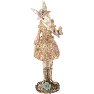 Clayre & Eef 6PR5507 Conejo Decorativo Beige Dorado...