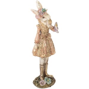 Clayre & Eef 6PR5507 Conejo Decorativo Beige Dorado...