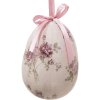 Clayre & Eef 65914 Huevo Colgador Decorativo Set 2 Multicolor Ø 9x12 cm