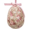 Clayre & Eef 65914 Huevo Colgador Decorativo Set 2 Multicolor Ø 9x12 cm