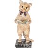 Clayre & Eef 6PR5078 Gato Decorativo Beige Dorado 12x11x27 cm