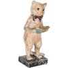 Clayre & Eef 6PR5078 Gato Decorativo Beige Dorado 12x11x27 cm