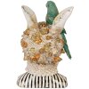 Clayre & Eef 6PR5089 Decoración Busto Conejo Beige Verde 23x21x35 cm