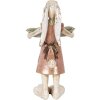 Clayre & Eef 6PR5136 Decoración Conejo con Cuenco Oro Blanco 15x15x29 cm