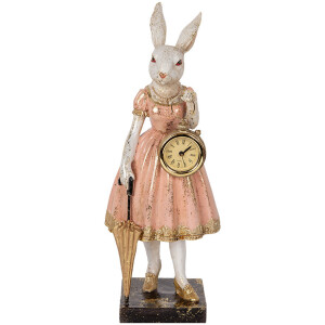 Clayre & Eef 6PR5138 Conejo Decorativo Blanco Rosa...