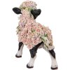Clayre & Eef 6PR5110 Vaca decorativa Negro Blanco Rosa 41x19x33 cm