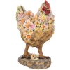 Clayre & Eef 6PR5113 Decoración Pollo Marrón Rosa 27x16x31 cm