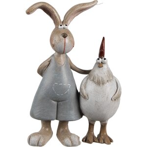Clayre & Eef 6PR5280 Decorativo Conejo con Pollo...
