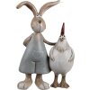 Clayre & Eef 6PR5280 Decorativo Conejo con Pollo Marrón Blanco 7x3x10 cm