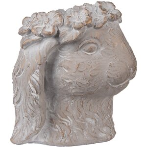 Clayre & Eef 6TE0556M Maceta Conejo Beige Oro 16x18x18 cm