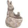 Clayre & Eef 6TE0559 Maceta Conejo Gris Beige 20x24x31 cm