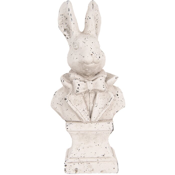 Clayre & Eef 6TE0562 Piedra Decorativa Conejo Beige Antiguo 11x8x24 cm