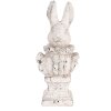 Clayre & Eef 6TE0563 Conejo Decorativo Piedra Beige Antiguo 11x8x24 cm