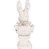 Clayre & Eef 6TE0563 Conejo Decorativo Piedra Beige Antiguo 11x8x24 cm
