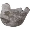 Clayre & Eef 6TE0564 Maceta Pájaro Piedra Gris 18x12x13 cm Estilo Campestre