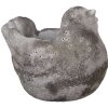 Clayre & Eef 6TE0564 Maceta Pájaro Piedra Gris 18x12x13 cm Estilo Campestre
