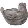 Clayre & Eef 6TE0564 Maceta Pájaro Piedra Gris 18x12x13 cm Estilo Campestre
