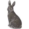 Clayre & Eef 6TE0565 Piedra Decorativa Conejo Gris 14x10x23 cm Estilo Antiguo