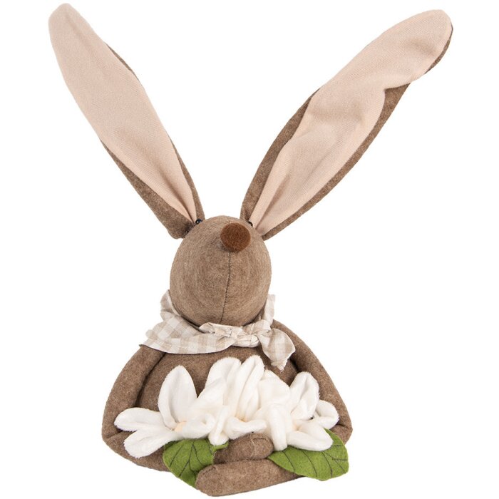 Clayre & Eef TW0617 Decoración Conejo Marrón 20x17x41 cm Estilo rústico