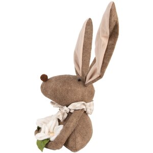 Clayre & Eef TW0617 Decoración Conejo Marrón 20x17x41 cm Estilo rústico