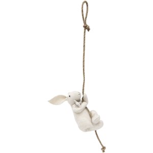 Clayre & Eef TW0620 Conejo Decorativo Blanco...