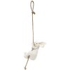 Clayre & Eef TW0620 Conejo Decorativo Blanco 8x9x16/50 cm