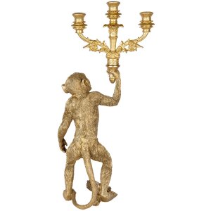Clayre & Eef 5PR0145 Candelabro Mono Color Oro 30x22x60 cm