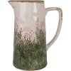 Clayre & Eef 6CE2016L Jarra Decoración Cerámica Beige Verde 21x14x26 cm