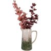 Clayre & Eef 6CE2016L Jarra Decoración Cerámica Beige Verde 21x14x26 cm