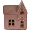 Clayre & Eef 6CE2119 Casa Decorativa con LED Rosa 10x6x11 cm