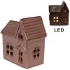 Clayre & Eef 6CE2119 Casa Decorativa con LED Rosa 10x6x11 cm