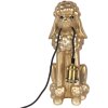 Clayre & Eef 6LMP793 Lámpara de Mesa Poodle Oro 27x16x38 cm E27 60W