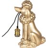 Clayre & Eef 6LMP793 Lámpara de Mesa Poodle Oro 27x16x38 cm E27 60W