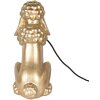 Clayre & Eef 6LMP793 Lámpara de Mesa Poodle Oro 27x16x38 cm E27 60W