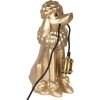 Clayre & Eef 6LMP793 Lámpara de Mesa Poodle Oro 27x16x38 cm E27 60W