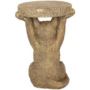 Clayre & Eef 6PR5103 Mesa para Plantas Color Dorado 25x23x36 cm Estilo Campestre